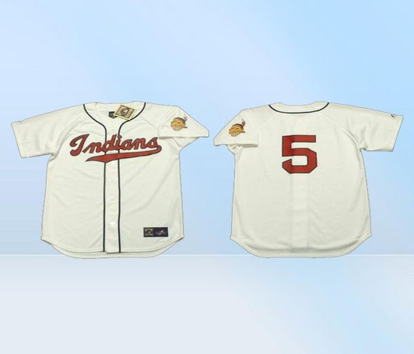 24 Early Wynn 14 Larry Doby 19 Bob Feller 7 Al Rosen 5 Lou Boudreau 21 Bob Lemon 29 Satchel Paige Baseball Jersey Stitch6898828