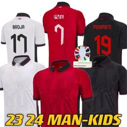 24 Euro Cup Albania Soccer Jersey Broja Asani Djimsiti 2024 Équipe nationale Home Football Shir Mens Kit Mehmeti K.Bare Asllani Uzuni Hysaj