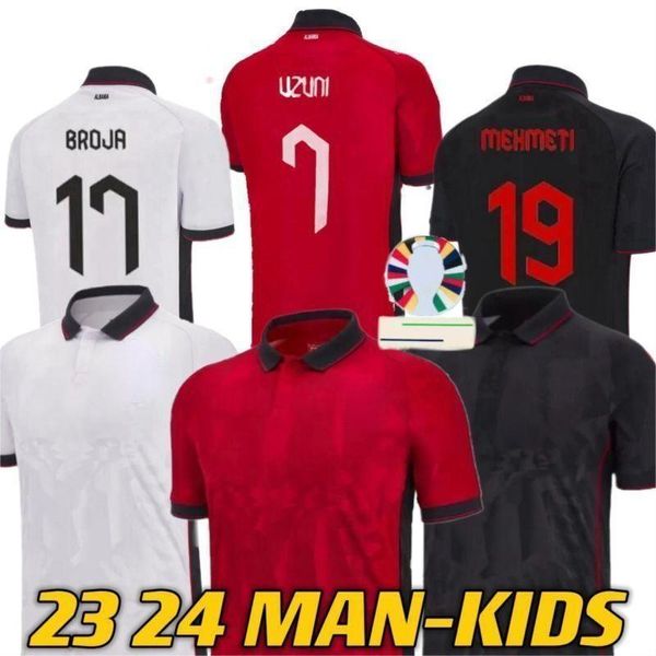 24 Euro Copa Albania Soccer Jersey Broja Asani Djimsiti 2024 Equipo Nacional Hogar Football Shir Kit Mehmeti K.Bare Asllani Uzuni Hysaj