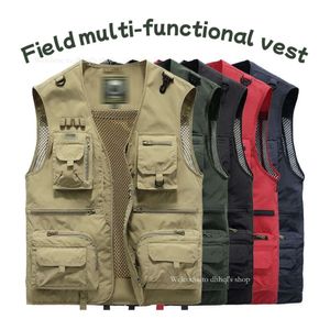 24 créateur de mode pour hommes gilets à l'extérieur fonction relaxation exercice de pêche gilet gilet mâle unisexe couple femme mans veste sans manches jee psummer printemps