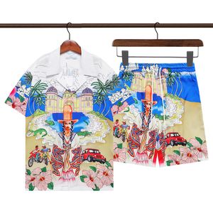24 Fashion Heren Tracksuits Hawaii Beach Pants Set Designer Shirts Leisure Shirt Man Past in het bord van regisseurs korte mouw shorts stranden shirt