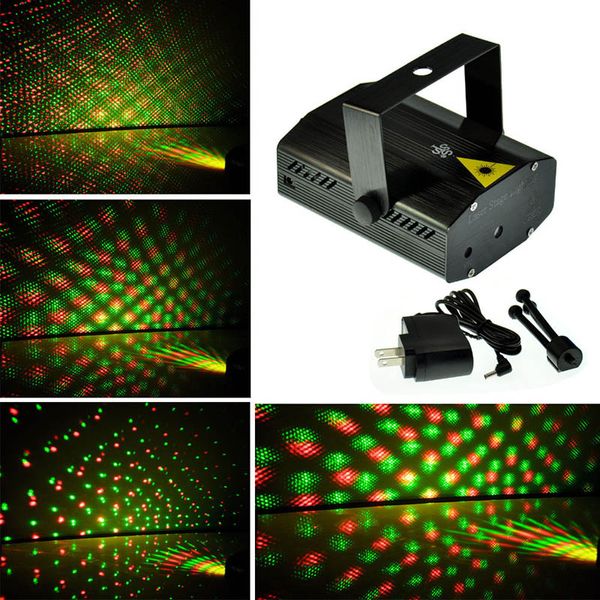 Mini iluminación láser para escenario 150mW GreenRed LED luz láser DJ Party Stage Light Disco Dance Floor Lights