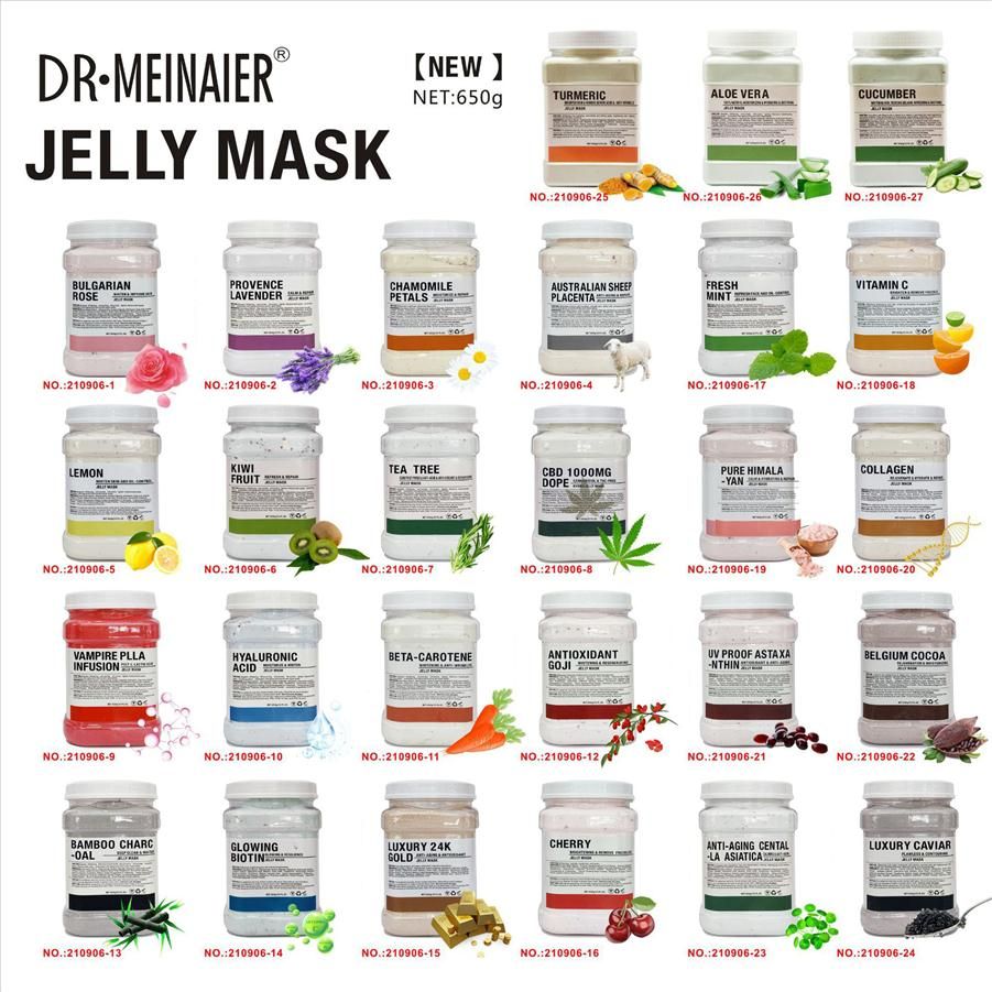 24 saveurs jelly masque masque biologique ￩gayant le nettoyage de la poudre