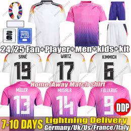 24 Germanys Hummels Gnabry voetbalshirts European Cup Kit Kroos Werner Draxler Reus Muller Gotze Football Shirts Kids Fans Kit Player -versie Home Away Deutschland