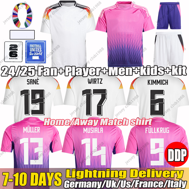 24 Niemieckie Hummels Gnabry Soccer Jerseys Kit Kroos Kroos Werner Draxler Reus Muller Gotze Football Shirts Kit Fan Kit Player Wersja Home Away Deutschland