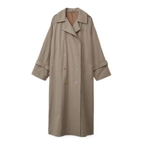 24-Hepburn coupe-vent manteau Toteme femme mi-long ample Double boutonnage coupe-vent manteau