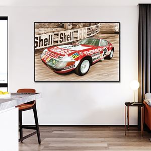 24 heures de Le Mans voiture affiche impression Art sur toile peinture nordique mur Art photo pour salon Noom décoration de la maison sans cadre