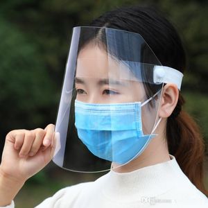 24 heures de navire Clear Full Face Shield Masque de protection anti-gouttelettes Masques transparents Coupe-vent Protection des ménages En stock FY8015