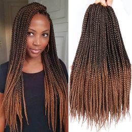 24 pouces boîte tresses Crochet cheveux 3X tressage Extensions de cheveux pré bouclé déesse Crochet cheveux tresse Extension pour les femmes