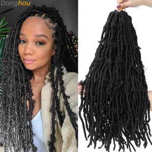 24 pouces papillon Crochet Locs tresses cheveux pré bouclé papillon doux Locs Crochet synthétique Dreadlocks Extensions de cheveux