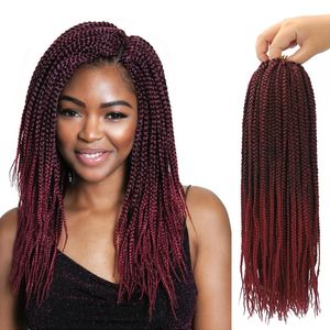 24 pouces de Long boîte moyenne tresses Crochet cheveux synthétique Extension de cheveux boîte tresse tressage cheveux