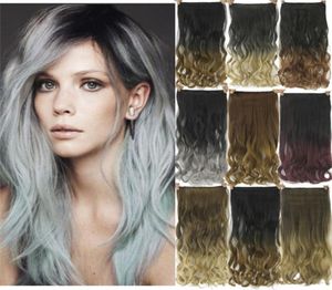 Clip de 24 pouces sur les extensions de cheveux synthétiques Ter trame 120g en 8 couleurs simulation HEURS BUNDLES FL0146514513