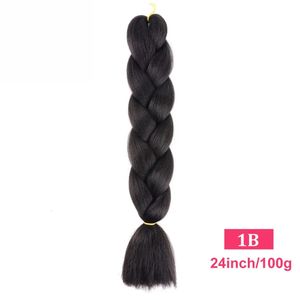 24 pouces à haute température Fibre tres-cheveux Hair Jumbo Traids Extensions de cheveux pour les femmes et les filles tresses africaines 100gpack 240506