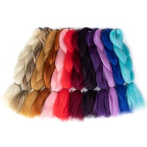 24 Pouces Jumbo Tressage Cheveux Extensions de Cheveux Synthétiques Afro Ombre Crochet Ultra Tresse Cheveux