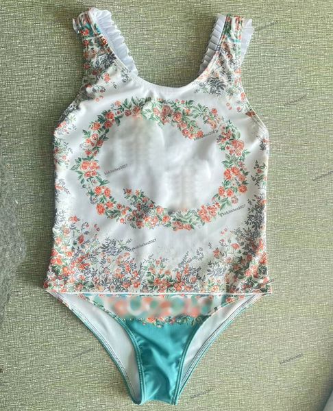 24 niños Trajes de baño de una pieza Diseñador Moda Traje de baño Niñas de flores Bebé Traje de baño Textil Traje de baño de verano Bikinis Conjunto Ropa de natación Natación Nuevos trajes de bañistas