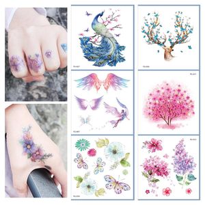 24 Soorten Glitter Poeder Tattoo Wegwerp Tijdelijke Body Sticker Kleurverloop 3D Vlinder Pauw Eenhoorn tatouage temporaire