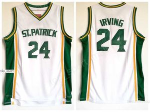 Gratis verzending 24 Kyrie Irving High School St Patrick Jerseys Man Sport Irving Basketball Jerseys Team Color White Home