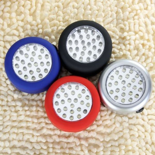 Torches 24 LED Coloré Portable Crochet Camping Lampe Lanterne Suspendue Poche Clip-On 24LED 4 couleurs