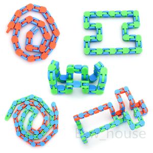 24 enlaces Fidget Toy Party Favors DIY Kids Autismo Serpiente Rompecabezas Sensorial Educativo Juguete de descompresión