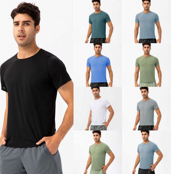 24 LU Outfit Yoga Lu Camisas para correr Medias deportivas de compresión Gimnasio Gimnasio Fútbol Hombre Jersey Ropa deportiva Secado rápido Deporte t-Top LL mans nuevo