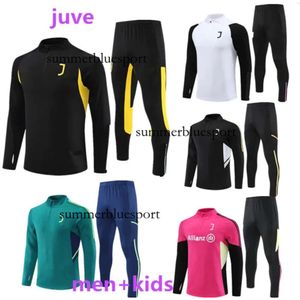 24 Hommes Enfants Football Survêtement Jersey Kit Set 22 23 Juve Hommes Costume De Formation Survêtements De Football Survetement Pied Chandal Futbol Veste Jogging