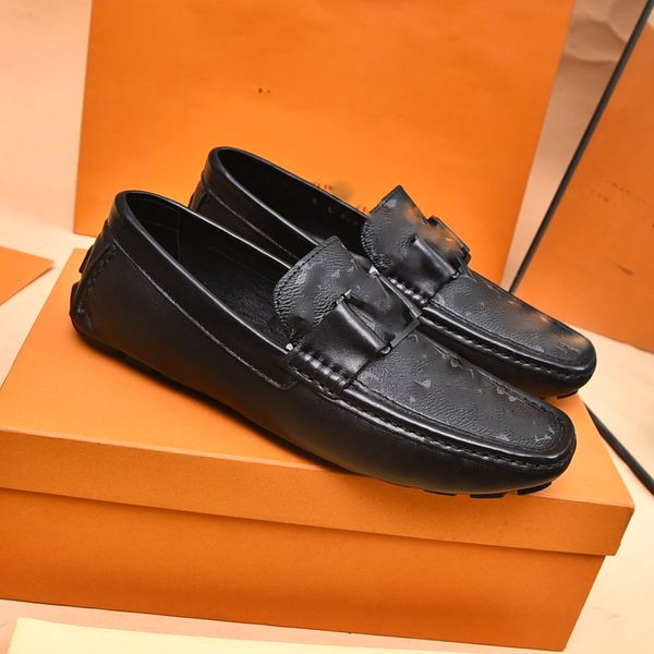 24 modèle 2024 chaussures de sport pour hommes de qualité supérieure chaussures simples chaussures habillées haut de gamme pour hommes en cuir coulissant mocassins noirs et marron chaussures de conduite à semelles souples 38-46