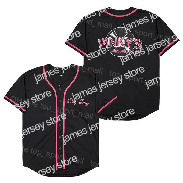 24 Film Rétro Blank Baseball Pinkys Jersey Record Shop Vendredi prochain Noir Respirant Broderie Et Couture Couleur Cool Base Pour Les Fans De Sport