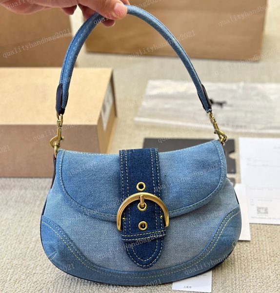 24 Nouveaux denim Soho Handbag Designer Designer Luxury Classic Classic Underar Bag Sac à bandoulière de haute qualité Sac de maquillage de téléphone en jean LR