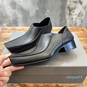 24 Nouvelles hommes de mode Romeo Mule Paris Designer Chaussures Luxury Cuir Femmes Patent Le cuir habille chaussures Taille 35-44