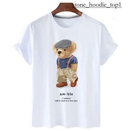 24 Nouveau petit ours Tshirt Designer T-shirts T-shirts Bear Shirt Mens Womens Polo T-shirt Graphic Bear Imprimé homme décontracté Tshirt Luxury Clèche courte Clothing 1409