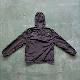 24 New Men Trapstar Jacket Sportswear Irongate T Windbreaker-Black Qualité Broidered Lettres Womens Zipper Sun Protection 8114ess