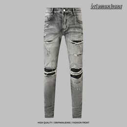 AMlRl jeans jeans de créateur jeans de mode haute rue panneaux déchirés à la mode jeans slim fit stretch jeans y2k jeans skinny pantalons jeans goutte à goutte