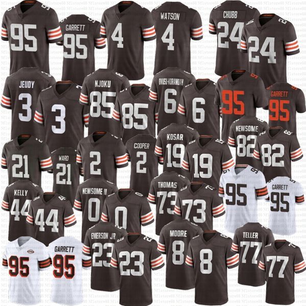 2024 Nick Chubb Denzel Ward Football Jersey Deshaun Watson Cooper Myles Garrett Njoku Owusu-Koramoah Jerry Jeudy Ford Ricci Bush Hicks Bernie Kosar Moore Joe Thomas