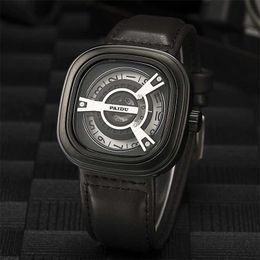 24% KORTING horloge Horloge Seven Friday Men Unique Stylish Creative Clock Quartz Japan Movement M1B01 Steel Relog 230727