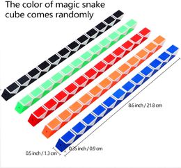 24 pack 24 blocs Magic Snake Cube Mini Cubes de vitesse de serpent Twist Puzzle Toys For Kids Party Bag Part