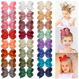 24 lazos para el cabello de 6 pulgadas para niñas, grosgrain grande, 6 lazos para el cabello, pinzas de cocodrilo para adolescentes, niños pequeños 240223