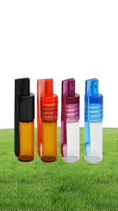 24 pcs lot 36 mm 51 mm en plastique acrylique Bouteille à tabac à priser snorter sniffeur renifleur distributeur nasal tabagisme pilule en verre pilule C8216419