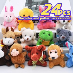 24 piezas marionetas de animales en miniatura, regalos coloridos para niños 240105