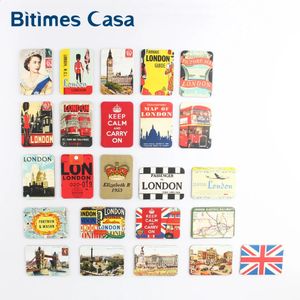 24 PCS Réfrigérateur Réfrigérateur Aimènes UK England London Tower Bridge Home Decoration Set Travel Souvenir Queen Magnetic Stickers 240429