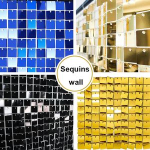 24 PCS SHIMMER SEQUIN MUR PANNET DE MURD BLUE BLACK MEDIAGE BIRLYERAGNE SHOW GLITER DÉCORATION DÉCORATIVE IRISDECT 231227