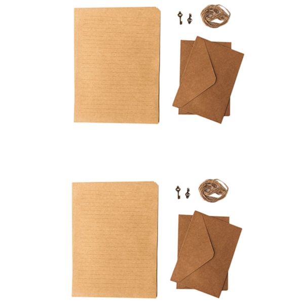 24 PCS Vintage Kraft Paper Writing Paper Papier de style européen pour la lettre d'écriture de lettres PAPELERIE PAPEUR, NUMÉRO 16