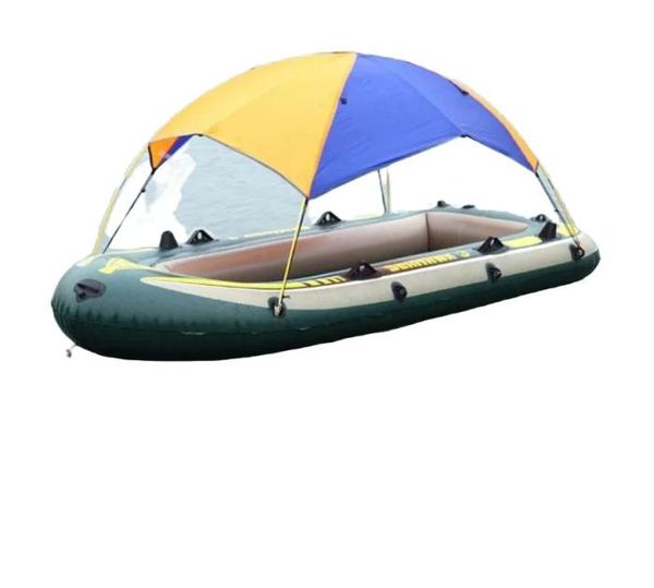 24 personnes Boat gonflable Kayak Rowing Boat auvent Antiuv Sun Shade Shelter Rain Couverture de pêche de pêche5522107