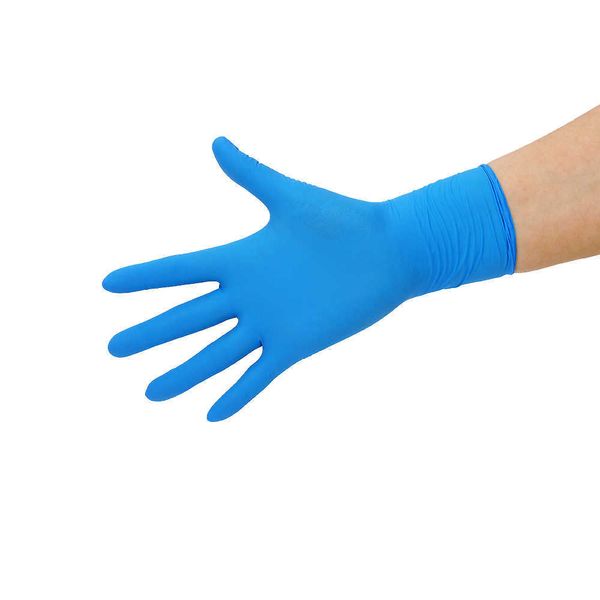 Gants de lavage au chlore, 24 pièces, meilleure vente, protection individuelle en Nitrile bleu brillant