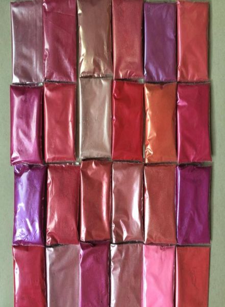 24 couleurs roses mica poudre pigment pour maquillage pour fard à paupières Nail Art Soap Making 2093591