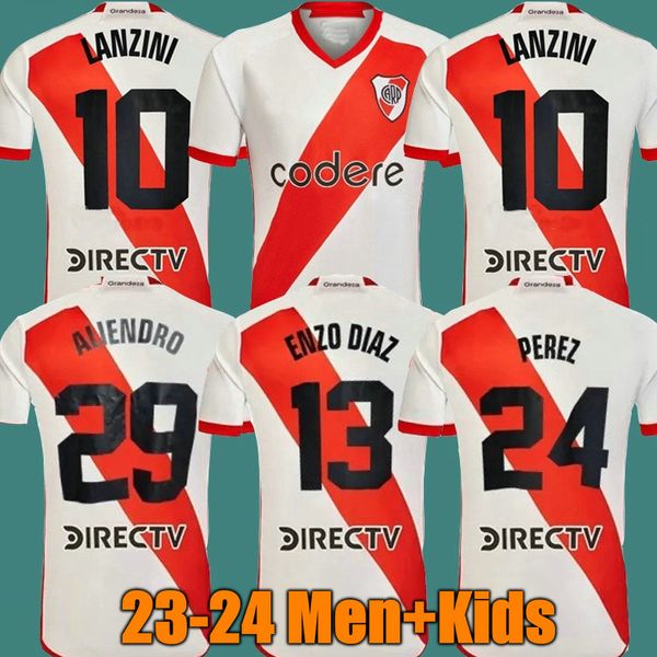 24 Jerseys de football des plaques de rivière 22 23 Camiseta de Futbol Home Away Third de la Cruz Quintero Borre Fernandez Pratto Ponzio Football Shirts pour hommes Kit