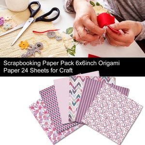 24 feuilles art fleur scrapbooking tampons papier origami art fond de fond de carte faisant bricolage bricolage photo album de scrapbook