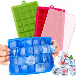 24 Silicone Ice Cube Tray met deksel ijs kubus schimmel voedselkwaliteit siliconen whisky cocktail drink chocolade ijsmaker feest bar 918