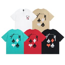 24 SS Mens Designer T-shirts Femmes Tee lâche Tee Fashion Casual T-shirt Luxurys Clothing High Street Shorts Vêtements de manches S-XL 5 Couleurs