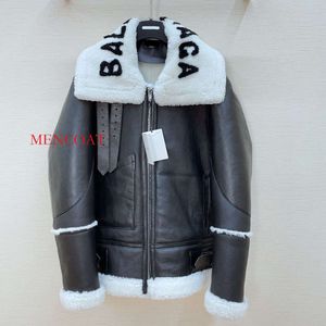 24 SS Heren Real Genunine Leather Fur Brand Jacket Outwear Designer Cadeau Fathers Day Winter Men Down Jackets Homme Puffer