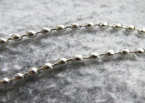 24 chaînes de perles en acier inoxydable, 60 cm, chaînes à billes pour étiquettes de chien de l'armée, lot de 100 pièces, Whole22618083121
